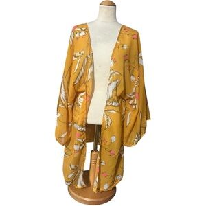 Express Kimono Floral Yellow OS